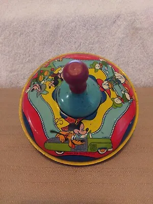 1950's Walt Disney Spinning Top By J. Chein Manufacturing USA (RT183) • $35