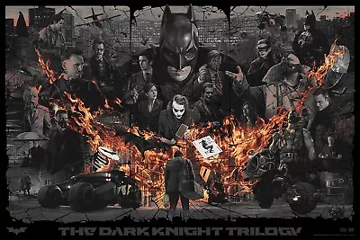 The Dark Knight 'Darkest Night' Variant Screen Print By Gabz - NT Mondo - Batman • $220