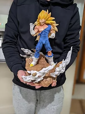 Large Dragon Ball Z Super Saiyan 3 Vegeta Stand Big Figure Statue Gift Large • $100