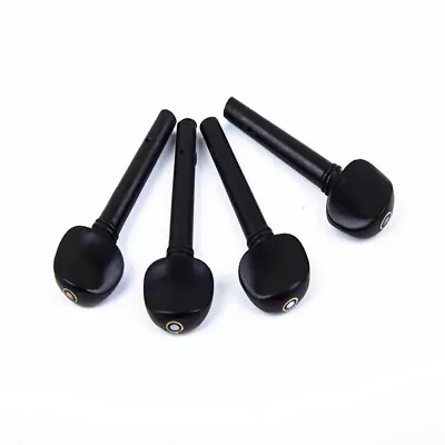 4PCS/Set Ebony Violin Pegs 3/4 Size Fiddle Violin Tunning Pegs Replacement Parts • $7.99