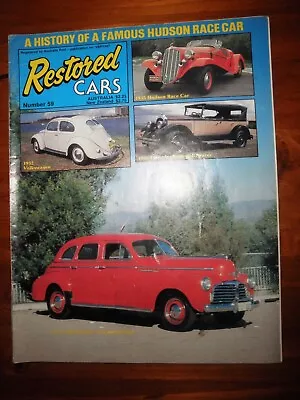 Restored Cars #59 1958 Plymouth 1952 Beetle 1942 Chev 1922 Stoewer 1935 Hudson • $2.99