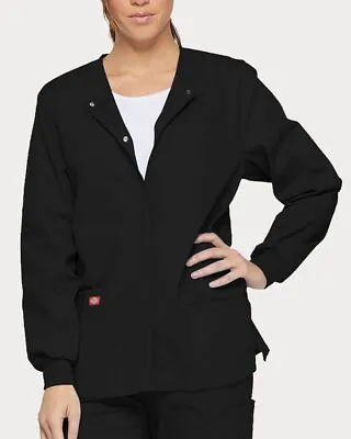 Dickies EDS 86306 Women’s Snap Front Round Neck Medical Scrub Jacket • $22.99