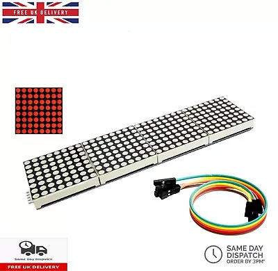 £8.64 • Buy MAX7219 8x32 LED Dot Matrix Display RED, GREEN, BLUE - Arduino Raspberry Pi