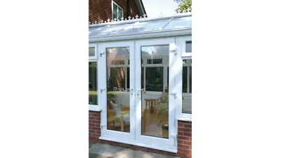 £570 • Buy White Upvc French Doors Locks Handles Toughened Glass Free Delivery