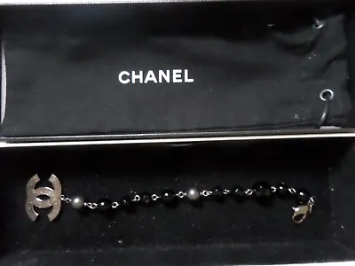 Chanel Cc Black Pearl Bracelet  19cm • £175