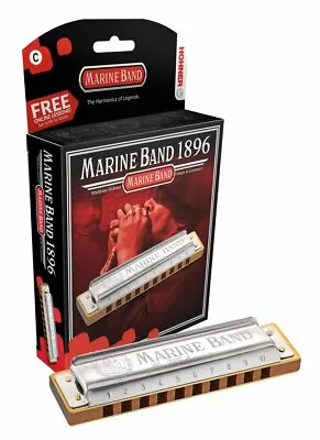 New Hohner Marine Band 1896bx-f Harmonica F Harp  Factory Sealed New With Case • $36.95
