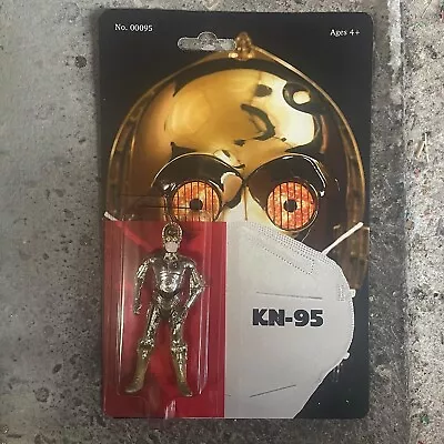 Custom KN-95 Quarantine Droid 3.75” Figure Star Wars C-3PO Mask Medical Robot • $19.72