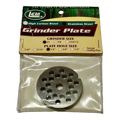 LEM #5 Stainless Grinder Plate - 1/4  • $14.99