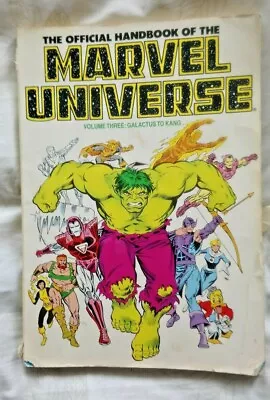 The Official Handbook Of The Marvel Universe Volume 3 Three Galactus Kang Book • £9.89