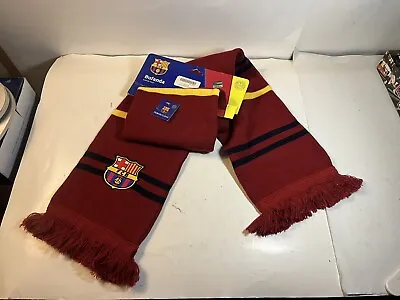 Bufanda Fan Unisex Adult  FC Barcelona  Scarf Bufanda Soccer New With Tags • $24.95
