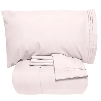 Luxury 5 Piece Bed-In-A-Bag Down Alternative Comforter & Sheet Set 12 Colors • $45.89