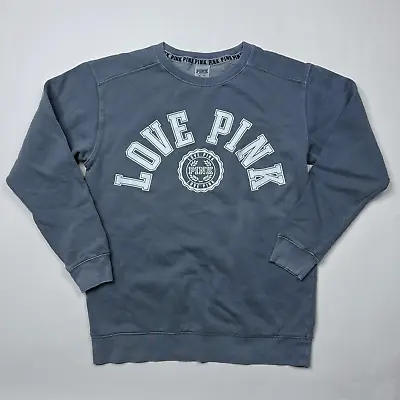 $18.44 • Buy PINK Victoria Secret Fleece Crew Pullover Graphic Sweatshirt Gray Sz XS Sweater