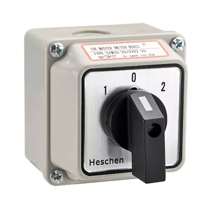 Heschen Universal Rotary Cam Selector Changeover Switch SZW26-20/D202.2D With 3 • £15.83