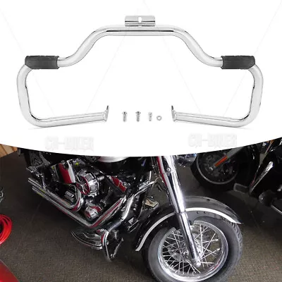 Chrome Mustache Highway Engine Guard Crash Bar For 00-17 Harley Softail FL FLSTN • $95.99