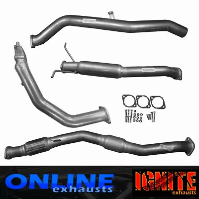 Full 3  Inch Exhaust For Nissan D22 Navara 3l Td 2003-15 Cat/hotdog Silver • $643.50