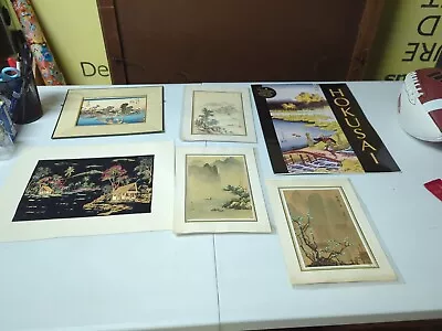 Lot Of Six Japanese Wall Art Prints Utagawa Hiroshige & Others • $30