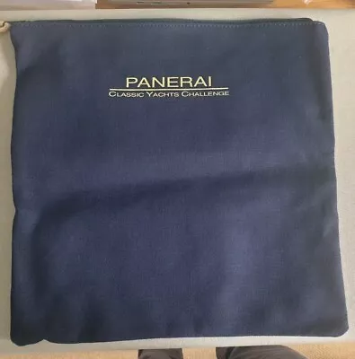 Officine Panerai Cotton Zipped Pouch  34cm X 34cm Navy Excellent Condition • £9