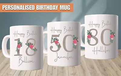 Personalised Birthday 18th 21st 40th 50th 60th 70th 80th Coffee Valentines Day • £8.99