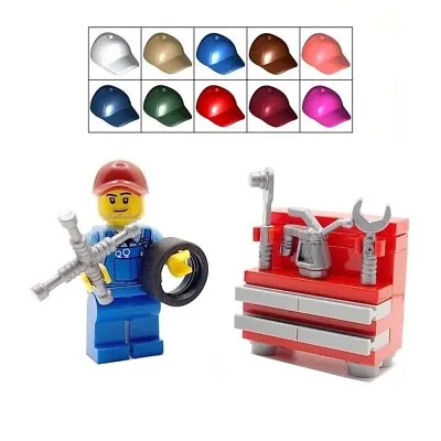 Car Mechanic Cake Topper Made With LEGO® Bricks Garage Man + Work Bench & Tools • £12.99