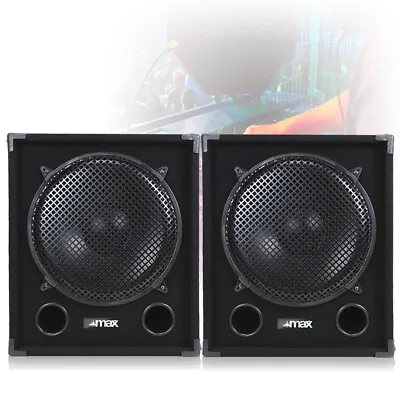 £289 • Buy 2400W MAX15SUB 15  Inch Subwoofer Sub Bass Speakers DJ Disco PA Karaoke Party