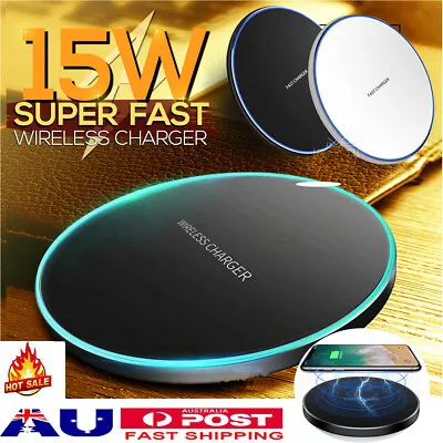 15W Wireless Charger Pad Fast Charging For Samsung IPhone14/13/12 /11 Pro Max X • $16.99