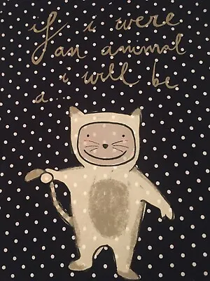 £6.96 • Buy PULL&BEAR Polka Dot T Shirt S 8 6 Navy Cute Cat Spotty V Top IF I WERE AN ANIMAL