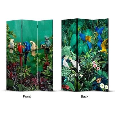 Folding 3 Panels Room Divider Screen Privacy  - Birds And Flowers • $139.95