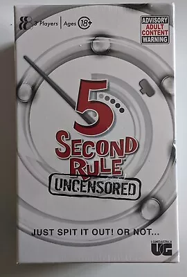 Sealed 5 Second Rule Uncensored Game 3 Players Ages 18+ • $20