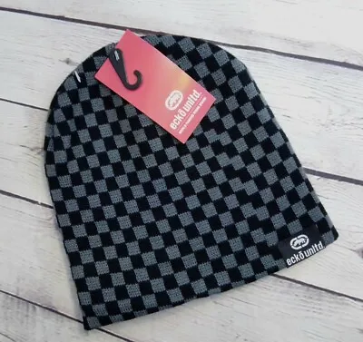 Eckō Unltd Black Checked Beanie Men's Hat (Retails For $25) • $21