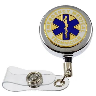 EMT Medical Technician Rescue Retractable Security ID Card Holder Badge Reel RND • $12.36