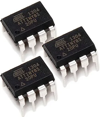 3PCS Atmel Original ATTINY85-20PU IC MCU 8BIT 8KB FLASH 8DIP ATTINY85 Arduino • $10.14