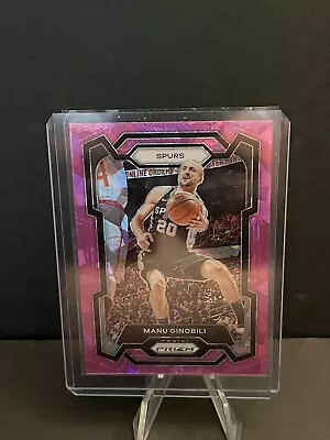 2023-24 Panini Prizm Manu Ginobili Pink Cracked Ice Prizm #190 San Antonio Spurs • $0.99