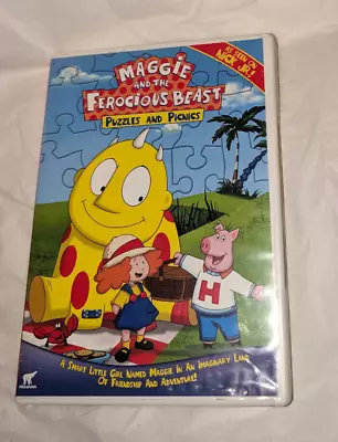 Kids DVD Lot MAGGIE AND THE FEROCIOUS BEAST Puzzle And Picnics / 3 Little Ghosts • $13.49