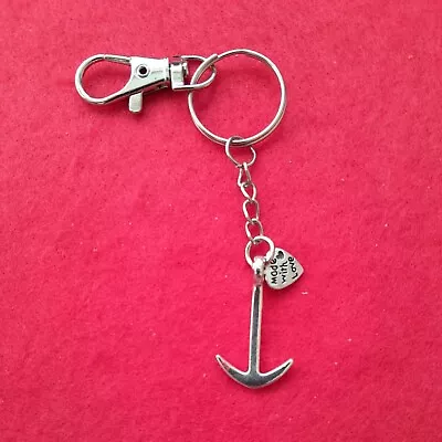 Anchor & 'Made With Love'  Charm  Keyring • £2.99