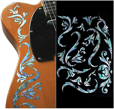 Abalone Fancy Vine Guitar And Bass Inlay Sticker Decal • $32.92