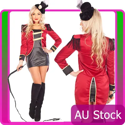 Ladies Ringmaster Circus Lion Tamer Magician Costume Showgirl Fancy Dress • $34