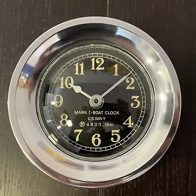 U.s. Navy Boat Clock Mk I 1941- New Condition • $110