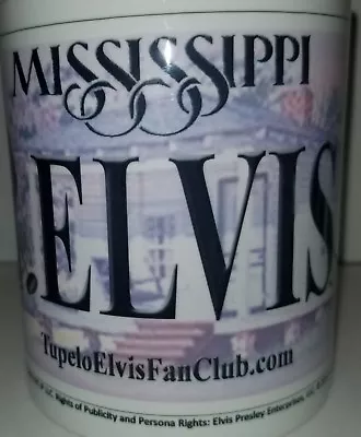 Elvis Presley Coffee Mug Mississippi Fan Club License Plate Tupelo  • $9.87