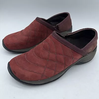 Merrell Shoes 8.5 Womens Comfort Slip On Encore Quilted Suede Red Q Form • $19.96