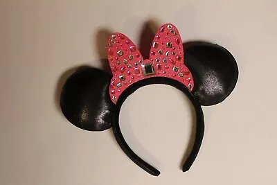 Disney World Minnie Mouse Headband Ears And Bow Disney Land Mini Ears Girls • $18.50