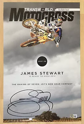 $89.99 • Buy James Bubba Stewart Signed Auto 11x17 Transworld Motocross Poster Beckett Coa