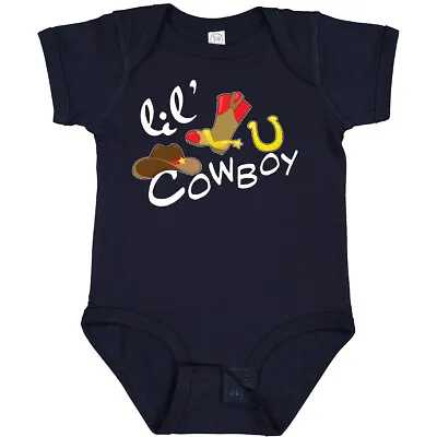 $19.99 • Buy Inktastic Lil' Cowboy Baby Bodysuit Children Future Job Little Hat Star Boots