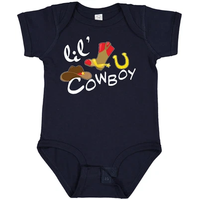 $19.99 • Buy Inktastic Lil' Cowboy Baby Bodysuit Children Future Job Little Hat Star Boots