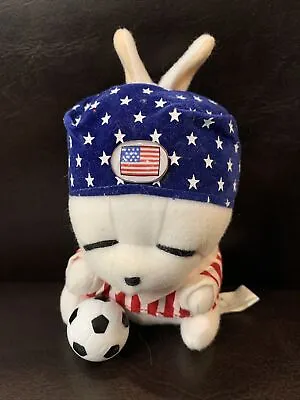 Mashimaro White Rabbit Plush Doll USA Soccer By Kim Jae 5 Inch • $14.68