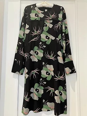 Fabulous Black & Green Silk Dress By Marni  • £70