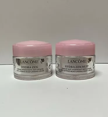 Lancome Hydra Zen & Hydra Zen Nuit Night Anti Stress Moisturising Cream 2 X 15ml • £20