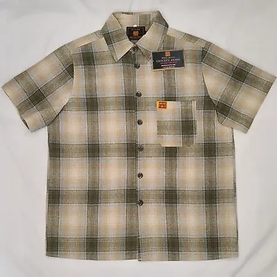 FB County Short Sleeves Checker Flannel Shirts Button-up  • $31.99