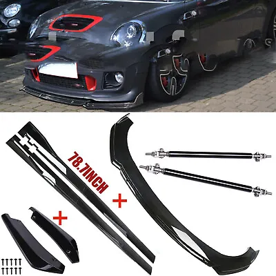 Car Front Bumper Lip Spoiler Rear Side+Skirt Splitter For MINI COOPER R56 R56 • $99.99