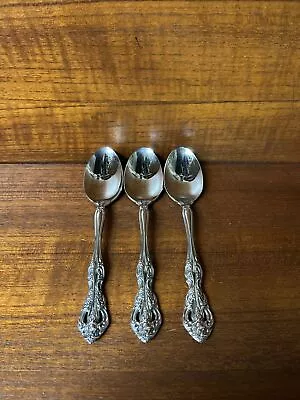 Set Of 3 Oneida Michelangelo Cube Stainless Heirloom Teaspoons Flatware 6  Mint • $24