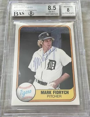 Mark Fidrych Autographed Signed Detroit Tigers 1981 Fleer Card BGS Grade 8.5 BAS • $99.99
